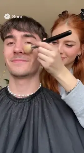 Sister turns her brother into a girl for a party #fyp #vira #crossdress #transgender 