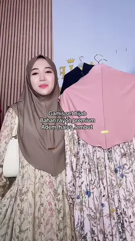 Gamis set hijab adem premium join live bunda🔥🔥