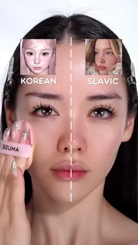 Korean vs Slavic makeup styles ✨ @a s e ℓ #makeup 