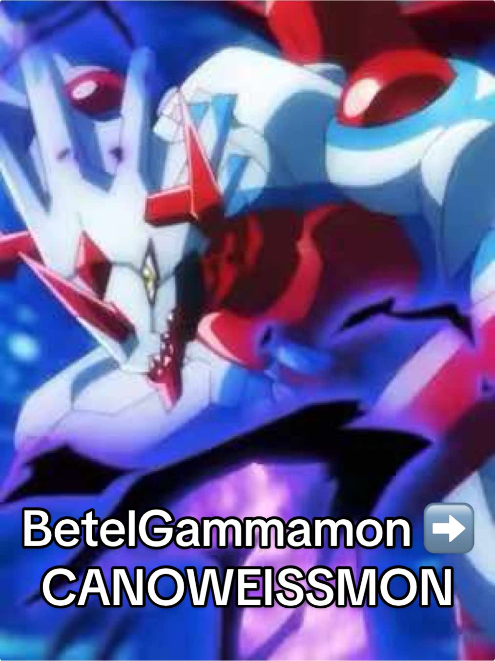 🚨 SUPER EVOLUTION ALERT 🚨 BetelGammamon → CANOWEISSMON!! 🔥💥 Vamdemon didn’t see this coming 😤  (via Digimon Ghost Game ep. 25)