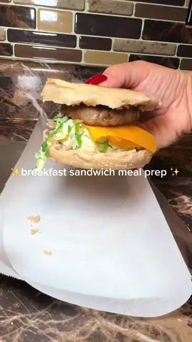 my go to breakfast sandwich meal prep! 🥚 @Jimmy Dean @Sargento Cheese @Bob Evans Grocery @Thomas’ Breakfast  comment down below your favorite breakfast prep!   #mealprep #breakfastsandwich #highprotein #easybreakfast #FoodTok 