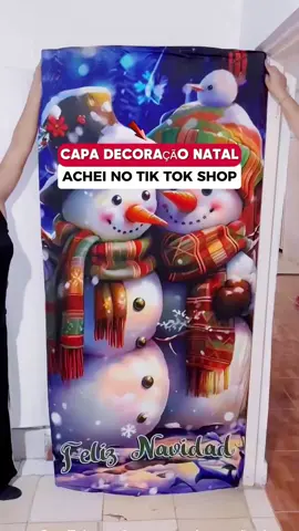 O acabadinho mais vendido do tiktok. CAPA DE PORTA NATAL.  #decoracao #natal #capaportanatal #tiktokshop #achadinhos 