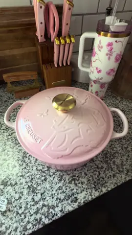 she’s absolutely gorgeous! my first le creuset purchase was well worth it 🩷💚 #wicked #glinda #lecreuset 