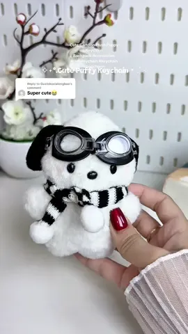 Replying to @Gustokoxialongbao  Cute Cartoon Plush Puppy Keychain Backpack Accessories  #cutekeychain #keychain #bagcharm 