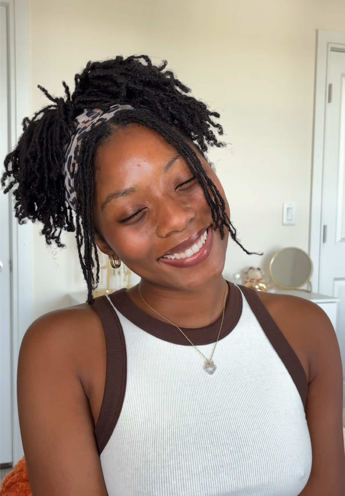 finally got my hands on the @Hairweavesleeve and i loveee! #sisterlocks #locstyles #fyp #locjourney #microlocs 