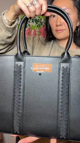 Two wrangler bags and a wristlet. Crossbody is interchangeable! #wranglerpurse #crossbodybag #tiktokshopfalldealsforyou 