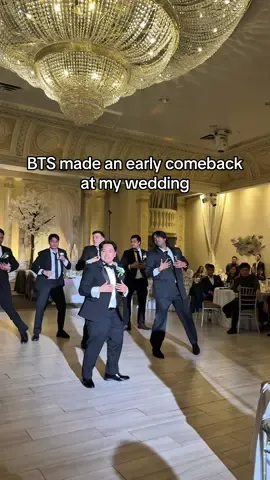 First Saja Boys and now BTS???  #wedding #bts #monalisa #groomsmen #bridalpartygoals 