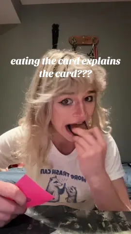 no actual magic cards were harmed in this process. i threaten to eat everyone’s cards so. this is fitting. im really not beating the Ygra allegations lol (who’s so mean they’d play sen triplets???) (me :,) #magicthegathering #skit #mtgtiktok #nerdygirl #amiaraccoon or a cat huh?