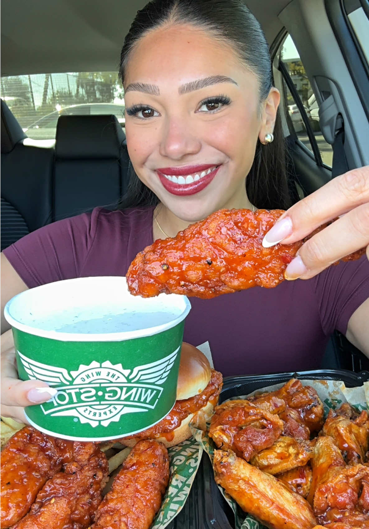 @Wingstop New Haunted Habanero definitely brings the heat🔥 Have you tried it?😊#wingstoppartner#wingstop#hauntedhabanero#wingstopranch#tenders#mukbang  