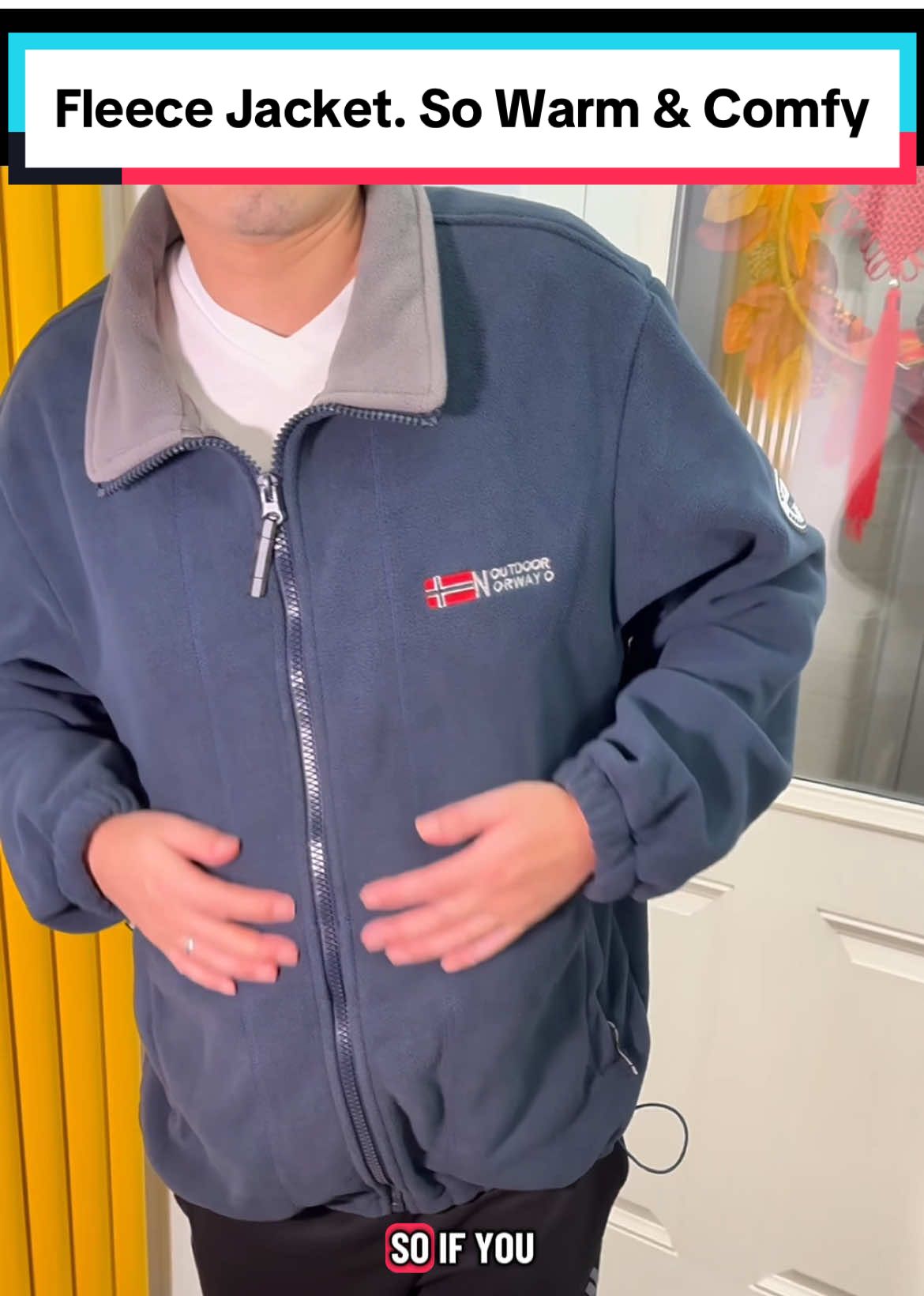 This men’s fleece jacket is warm and so comfortable.  #fleecejacket #jacketformen #TikTokShop #tiktokmademebuyit #spotlight 