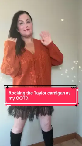 Album on repeat and so will this outfit for the remainder of the fall!  @Taylor Nation @Taylor Swift  having me and all my feels in the sweater and with this new music!  #taylorswift #taylorswiftcardigan #lifeofashowgirl #OOTD 
