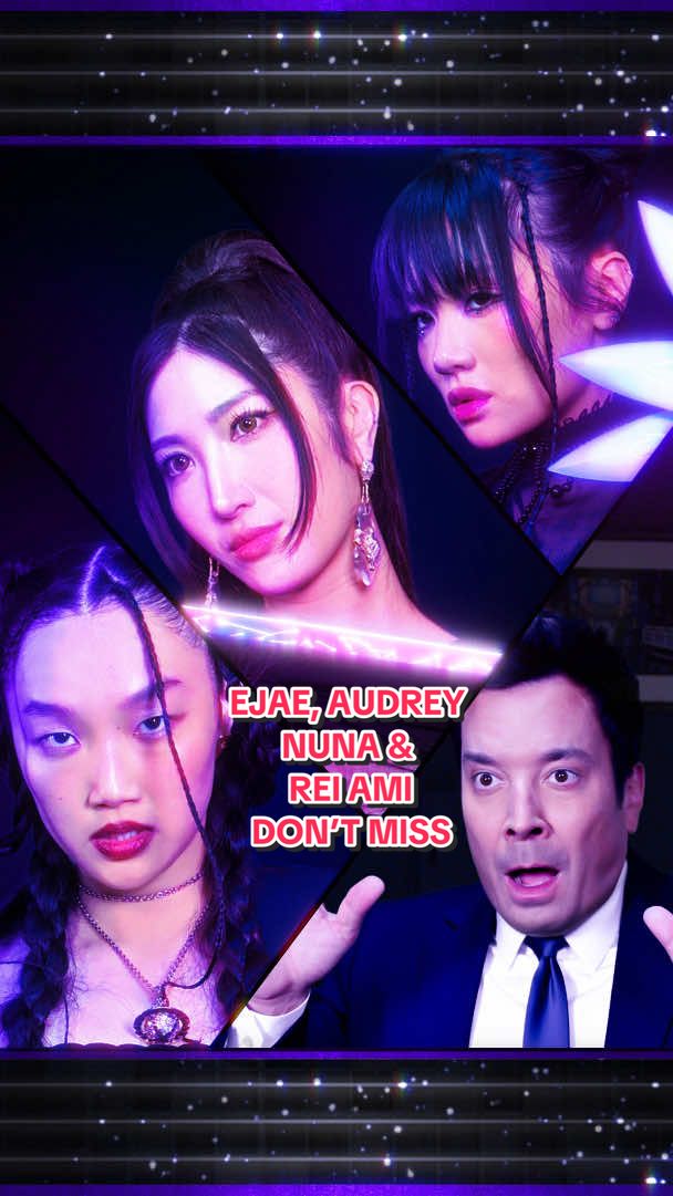 @ejae_k, @audreynuna, and @REI AMI don't miss. ⚔️👹 #FallonTonight #EJAE #AudreyNuna #ReiAmi #KPopDemonHunters