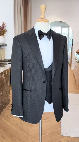 You’ve never seen a black tux like this. The Valentino Tuxedo, crafted from a rare patterned fabric that defines modern luxury. Now available exclusively in store. #couturemenswear #luxurymenswear #blacktuxedo #mensfashiontiktok #valentinojacket