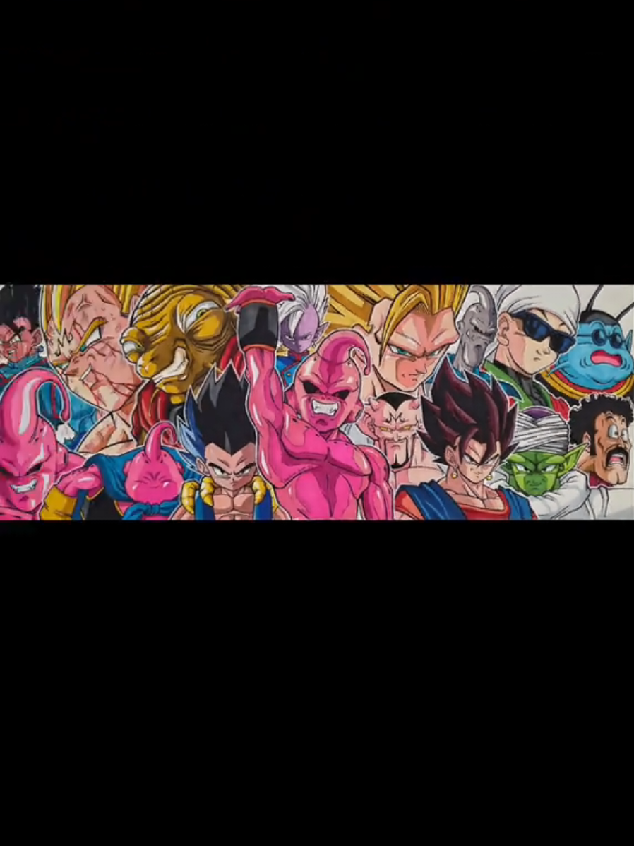 Drawing Main Character's in DragonBall Z  Buu Saga ... #dragonballz #dragonball #dbz #anime #animeart 