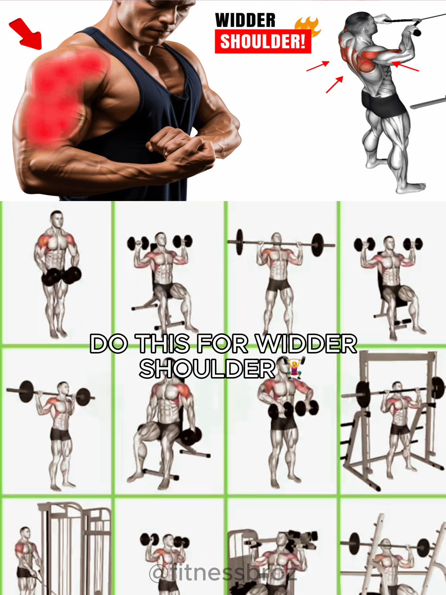 Do you want Widder Shoulders? DO THIS 🔥 #exercise #Fitness #gym #GymTok #workout #muscle #workoutroutine #fitnesstips #workoutmotivation #fitnessmotivation #motivation #workouttips #fit