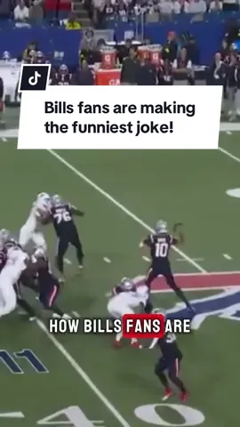 Bills fans are making the funniest joke! #foryoupage #nfl #bills #patriots 