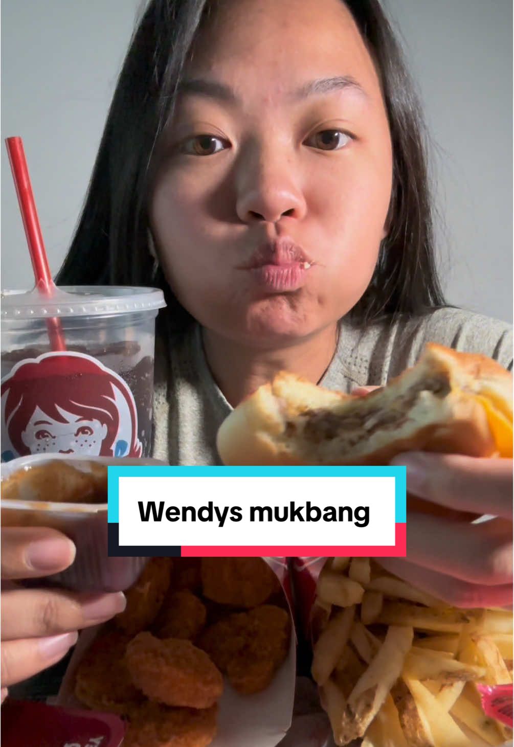 Ur sign to grab the 10pc spicy chicken nuggies from Wendy’s rn! 😋 #mukbang #wendys #eating #foodasmr #fastfood 