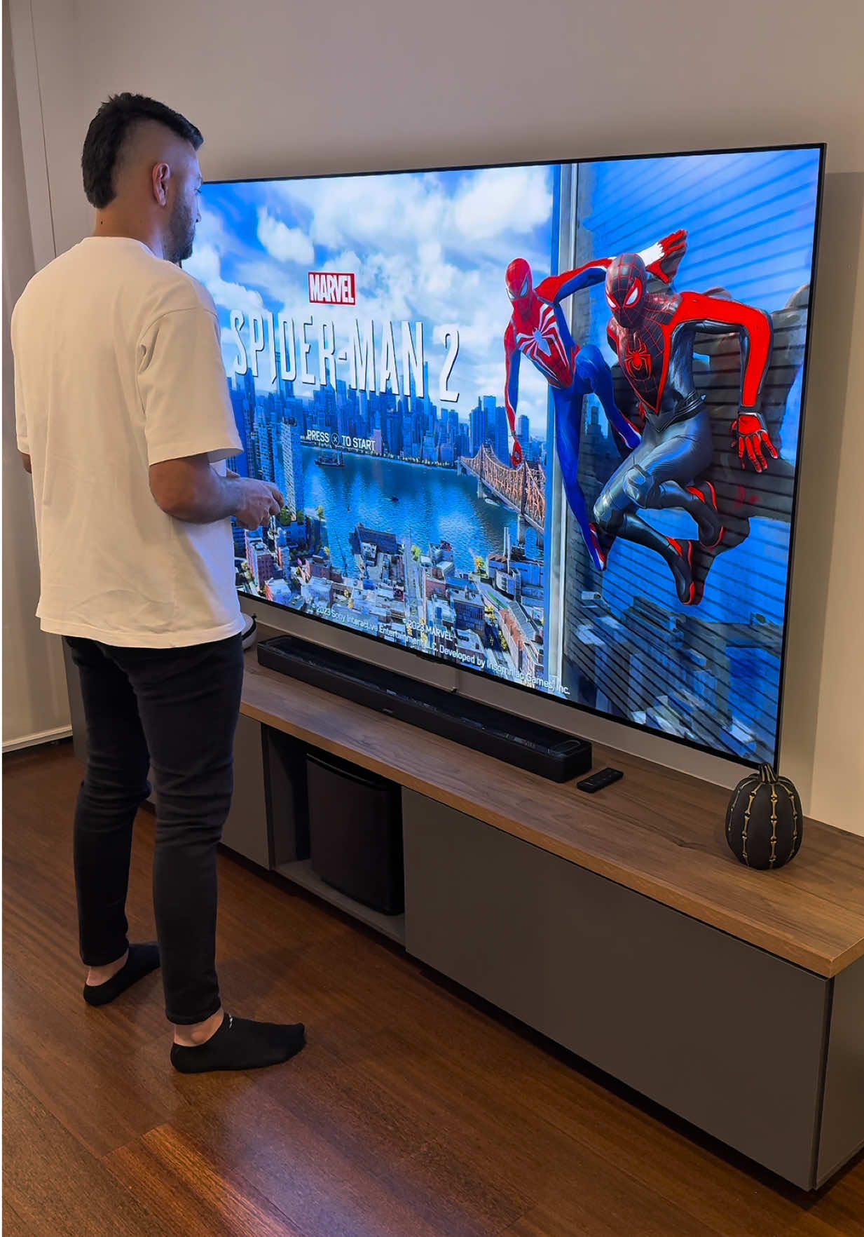 Relax mode: Spider-Man 2 🕷️ #spiderman #spiderman2 #ps5 #GamingSetup #hometheater 