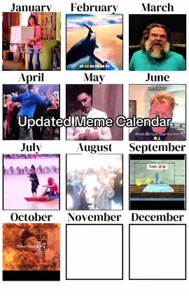 Updated Meme Calendar 😂 #2025Memes #meme #fyp