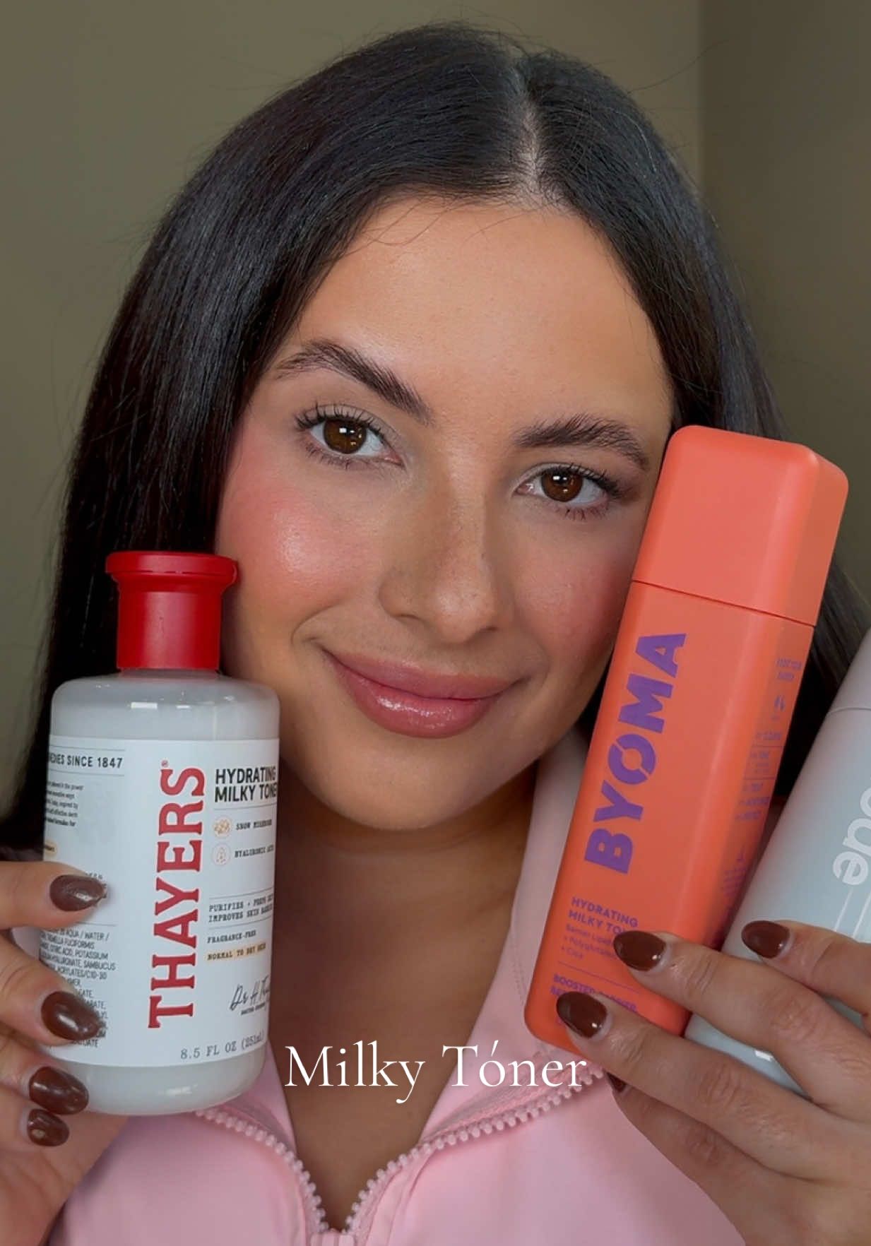 Mis Milk tóner favoritos💓 @rhode skin @byoma @Thayers  #skincare #milktoner #milkytoner #hydrationtips #skincaretips        
