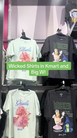 PSA Wicked: For Good shirts have arrived at Big W & Kmart! Which one are you picking? 💚🩷🫧🧹 . . . . . . #wicked #wickedmovie #universalau #wickedforgood #forgood @BIG W Australia @kmart australia @Universal Pics ANZ 