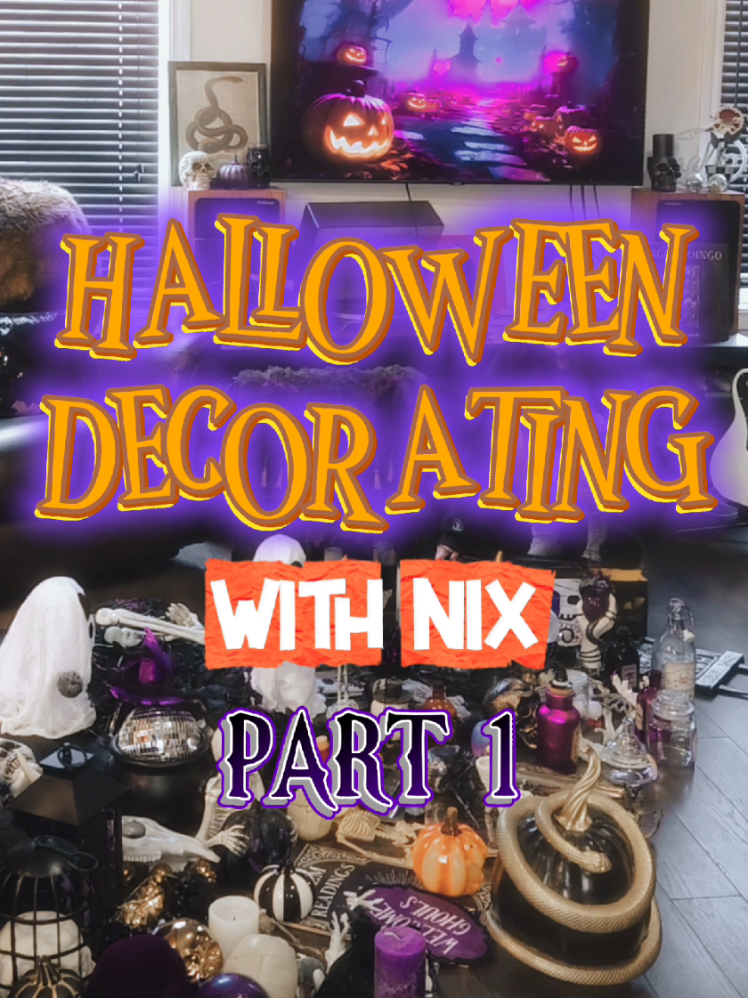 Witch, please 🧙‍♀️✨ Part 1 of my Halloween decorating chaos 🎃🕸️ Just wait ‘til you see the final reveal 👀👻 👉 Tell me: spooky or cute — what’s YOUR Halloween vibe? And don't forget to PRE-SAVE my new single Dead To Me dropping October 17th! 💀 #HalloweenDecor #SpookySeasonReady #Part1 #deadtome  #NixIronstone 