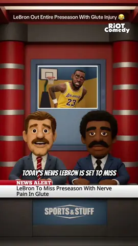 LeBron Out Entire Preseason With Glute Injury 😂 #SportsNews #nbanews #NBA 