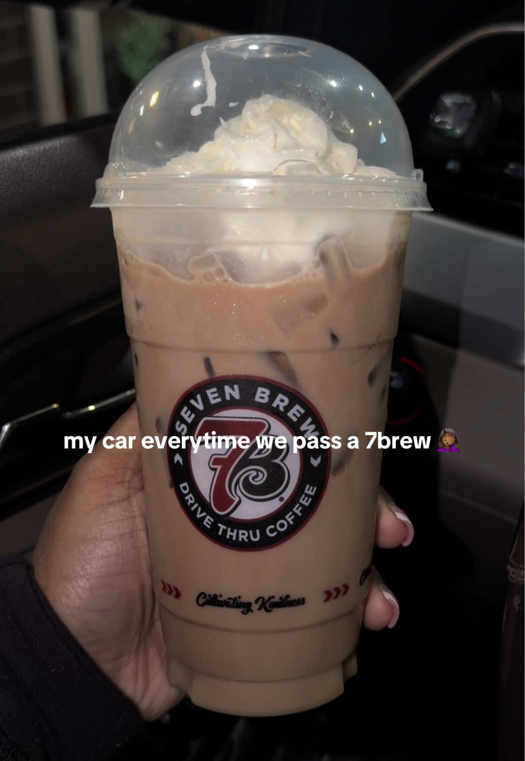 it’s mandatory now 🤦🏾‍♀️it’s my carrrrr😭 #7brew #icedcoffee #7brewcoffee #coffee #musthaves 