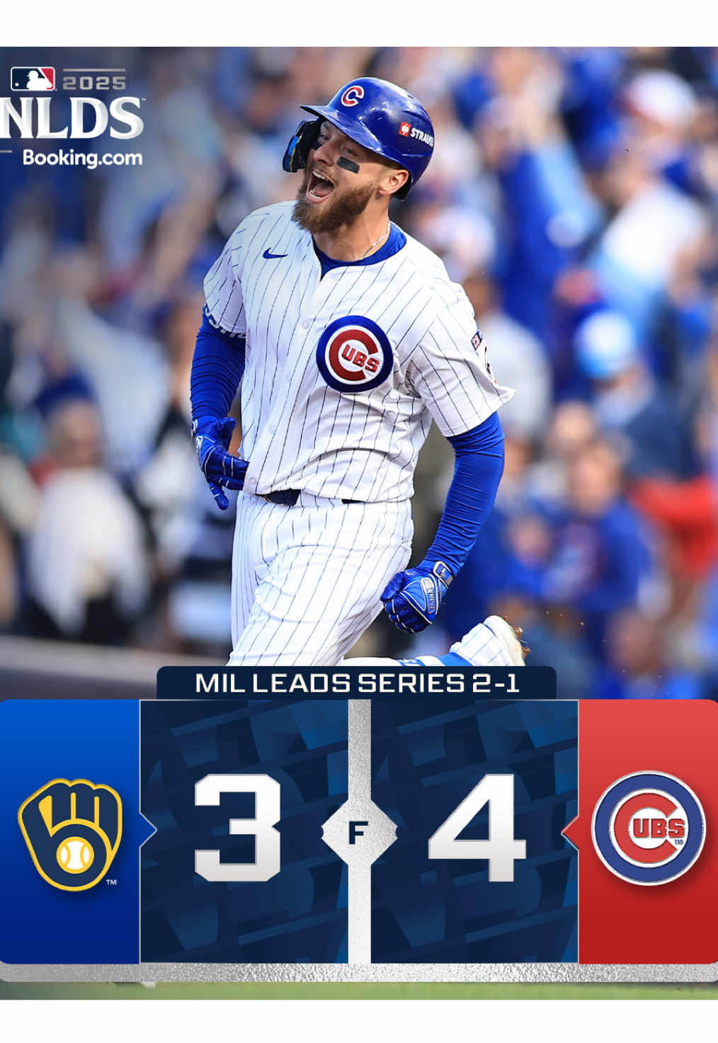 THE CUBS LIVE TO FIGHT ANOTHER DAY 🐻 #NLDS #MLB #cubs #baseball #postseason 