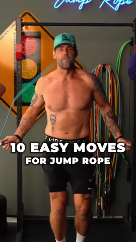 These are 10 EASY moves for jump rope!