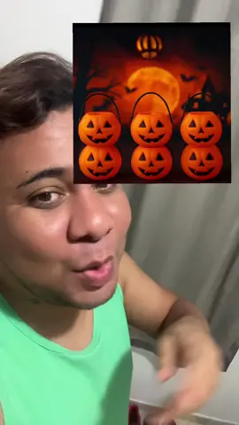 6 Abobora de Halloween Decoração mini balde 