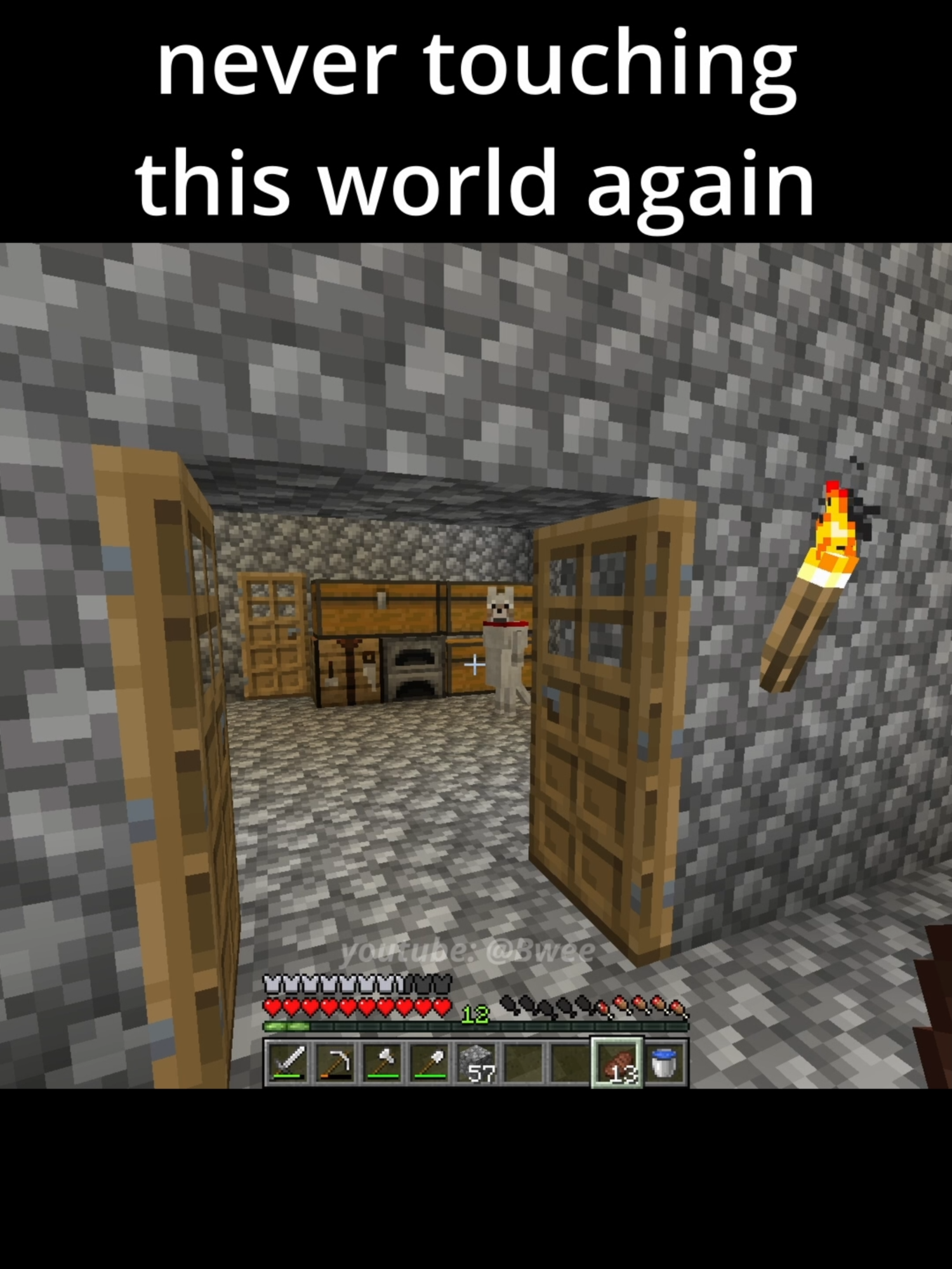 never going back on that world #Minecraft #minecraftmemes #minecraftmeme #meme #funny #gaming #fyp #foryou #foryoupage #bugrock