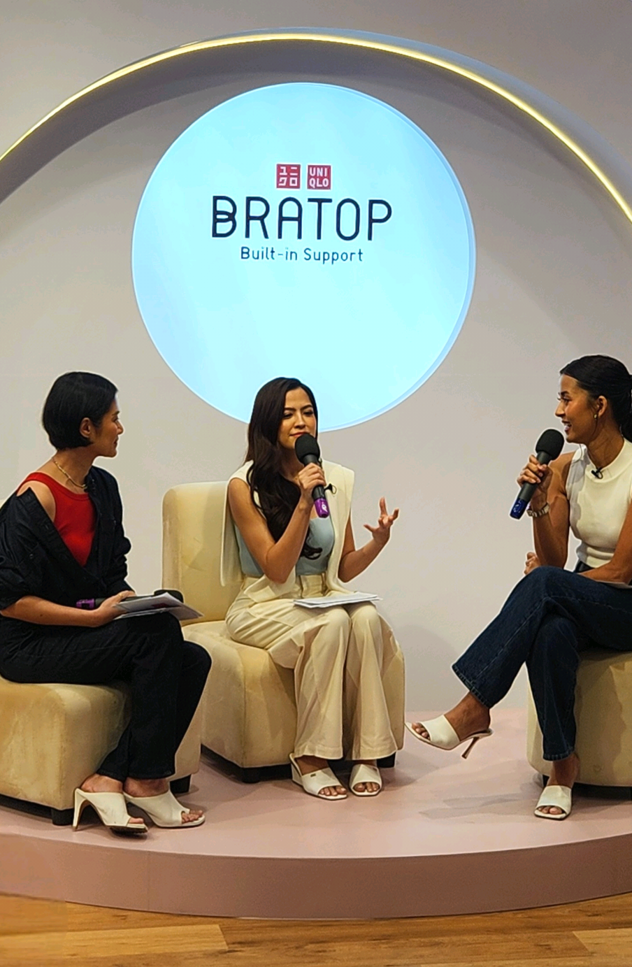 #UNIQLO's 2025 Fall/Winter Bra Top event was done in collaboration with #BiancaGonzalez's podcast, 