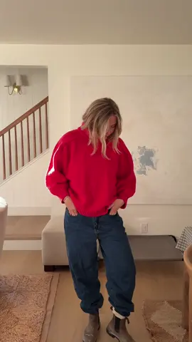 my new favorite sweater from #babaa ⭐️ I want to buy 5 more but my bank account said I need to touch some grass 😒😪 #gettingmypinkback #momootd #fallfashiontrends #babaasweater 