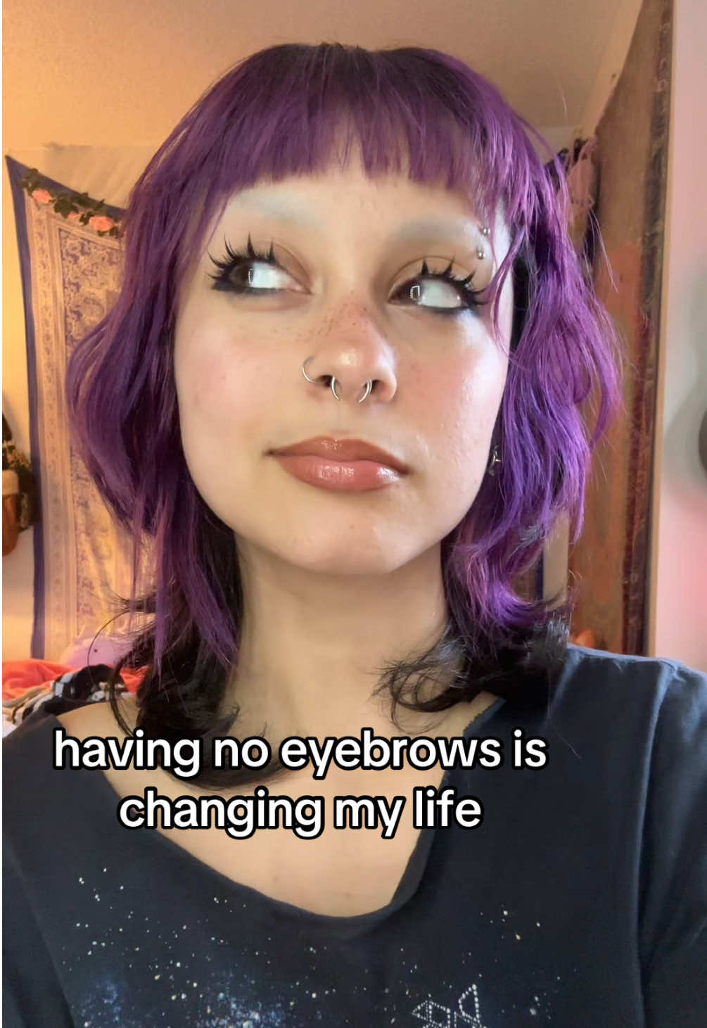i’m so happy #noeyebrows