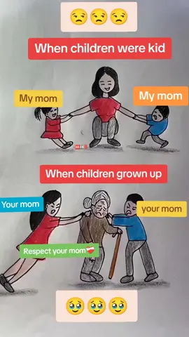 A mother's devotion towards her children ❤️‍🩹🥹 #foryoupage #drawing #viral #unfreezemyacount #unfrezzmyaccount 