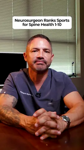 Ranking sports for spine health 1-10 🏀 #neurosurgeon #sports #spinehealth #athlete #fyp