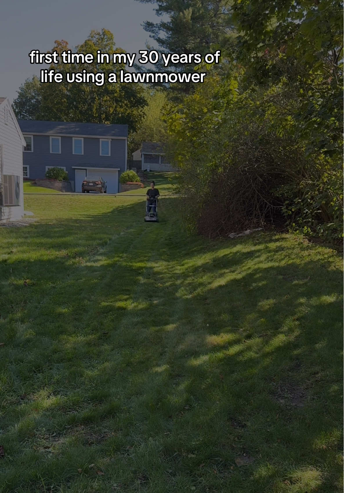 How’d I do  #grass #grasstok #gardentok #lawnmower #cleanup 
