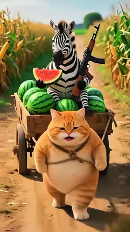When Village cat meets jungles Fashion 🐈😂🦓 #Trend #tiktokusa #Viral #Orangecat #USA 