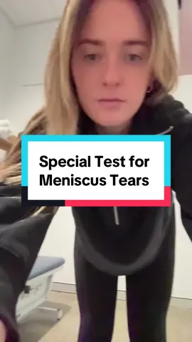 This is one special test I use for ruling out meniscus tears. It’s not super specific but along with a good subjective and objective assessment can help to guide diagnosis. #menisus #meniscustear #physiotherapy #physiotherapist #PT #kneepain #kneestrength #exercise #physicalactivity
