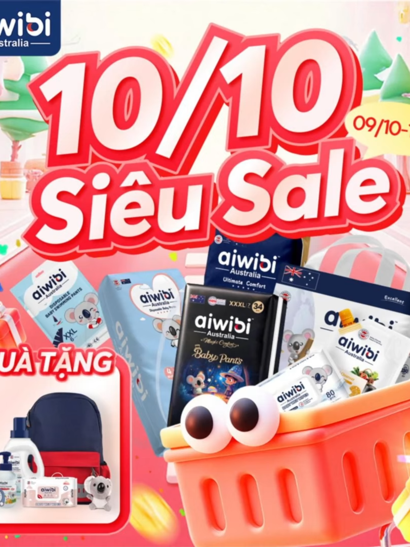 🎉 Siêu Sale 10/10 – Ưu Đãi Lớn Không Thể Bỏ Lỡ! 🛍️✨ 🎁 Không chỉ giảm giá – còn có quà tặng xinh xắn dành riêng cho khách hàng. ⏰ Nhanh tay! Chỉ từ 09/10 – 11/10 để săn ưu đãi và quà xịn! #aiwibi #aiwibivietnam #mevabe #Sale10.10 #