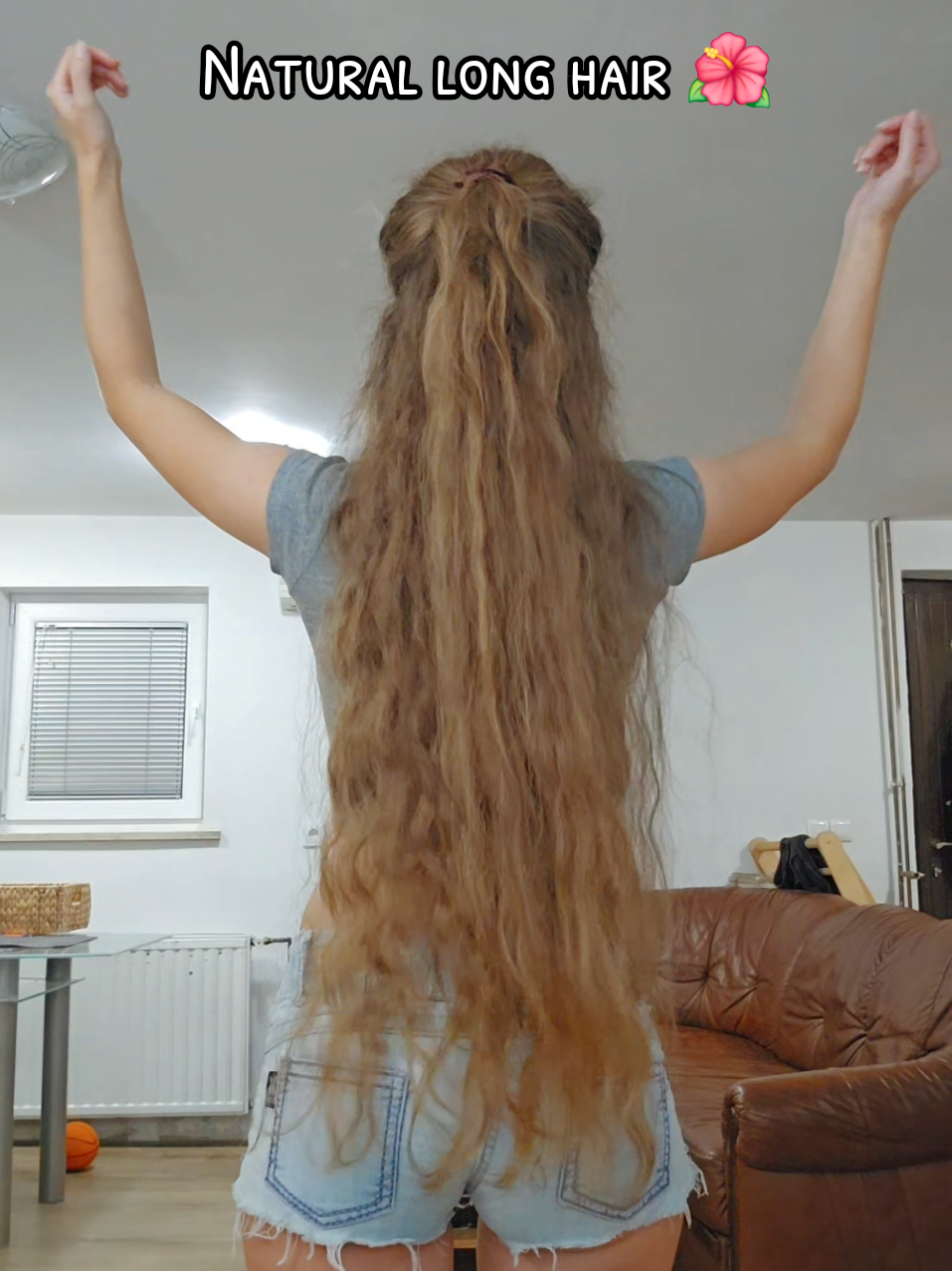 Natural long hair 🌿  #fypシ #longhair #hairtok #hairstyle 