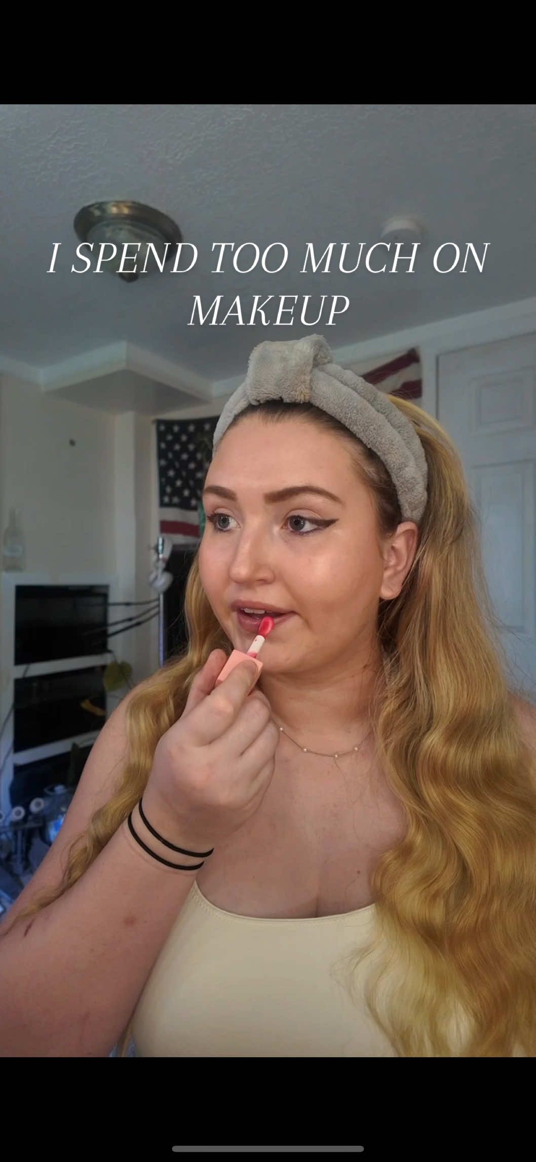 my most expensive hobby = glam - products: @Naked Sundays: sunscreen stick @loréal paris usa: lumi glotion/ infallible setting spray  @DIBSBEAUTY: blush and bronzer stick/ high road highlight @Maybelline NY: brow pomade/ superstay ink crayon lip/ magic eraser concealer @Too Faced: eyeshadow palette  @ColourPop Cosmetics: lip plumper gloss - #grwm #getreadywithme #makeuptutorial #makeup #MakeupRoutine 