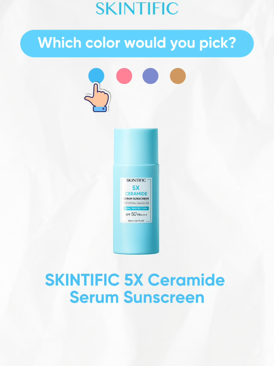 Pick your fav color for your skin 😘☀️✨ #SKINTIFIC #SKINTIFICTH #SKINTIFICSunscreen #Sunscreen #ครีมกันแดด #SKINTIFICกันแดดที่รู้ใจผิว #กันแดดชมพู #กันแดดม่วง #กันแดดขาว #กันแดดฟ้า