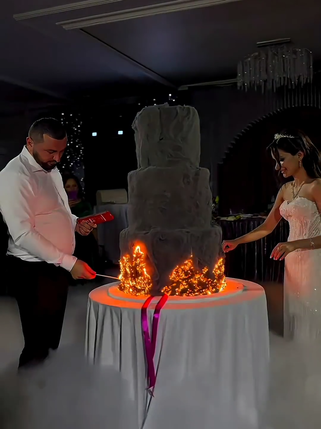 New Birthday cake cut by fire🔥 #truedialogue #viralvideo #tiktok #dubainews #video 