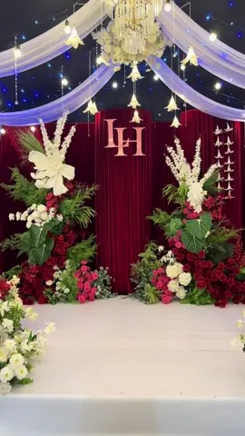 Rạp tone đỏ cho cô dâu#hoccamhoa #daotaohocvien #rapdephungyen #decor #xuhuong2025 
