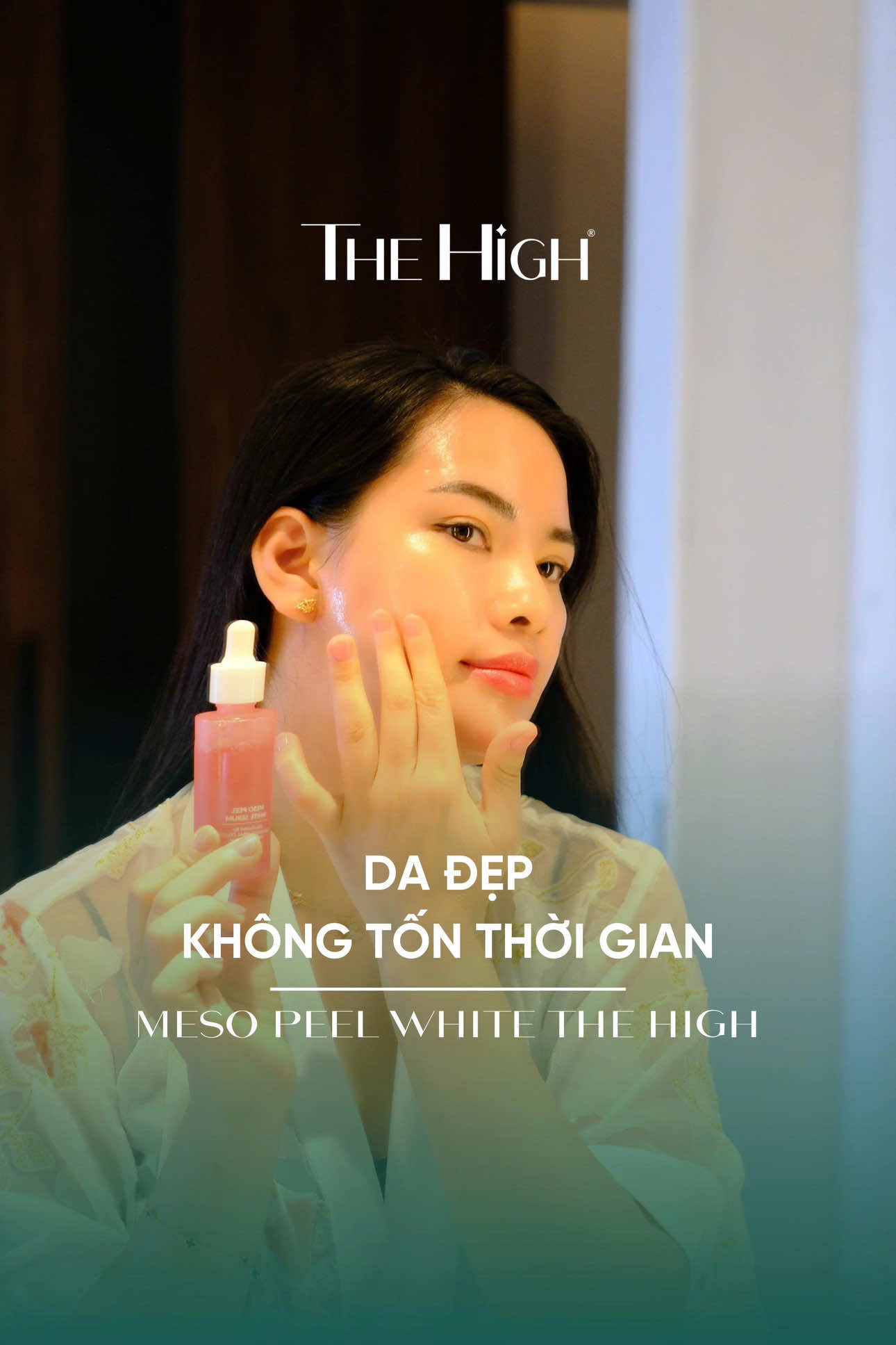 Da căng bóng trắng mịn hạn chế nếp nhăn không cầu kì với serum Meso Peel White The High, trải nghiệm spa tại nhà da căng bóng toả sáng #tinhchatmesopeel, #thehigh #skincare #chamduongdamoctuoitre 