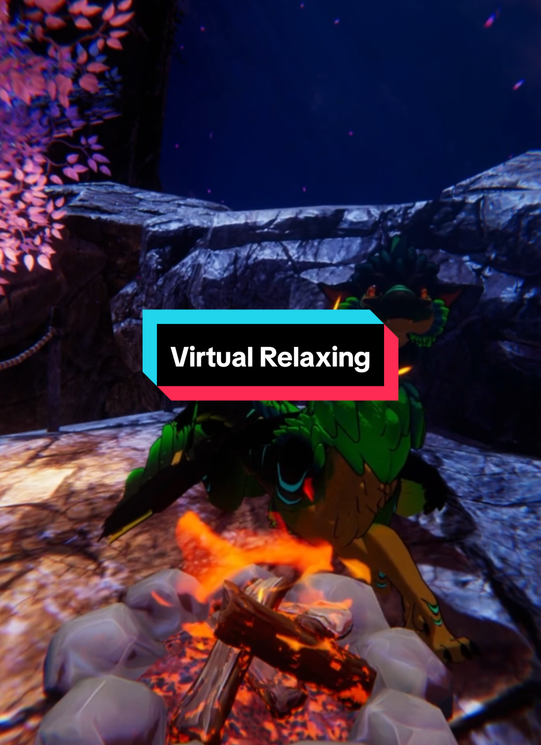 something different from the real life content, for those who can't have access to nice outdoors (or if the outdoors are infested with mosquitoes like what I've been dealing with for the past few days -_-') this is actually a nice tool ^^ #vrchat #vrchatfurry #dovabrodian #campfire #relaxing 