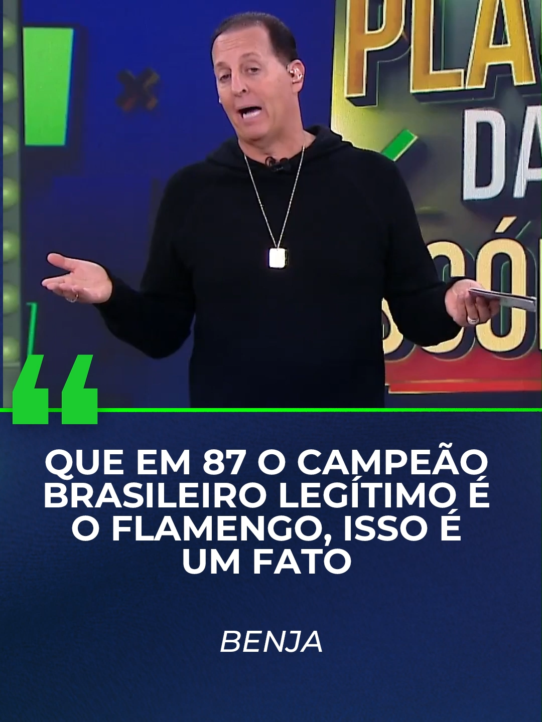Benja CRAVA no #ArenaSBT que o Flamengo é o campeão legítimo do Brasileirão de 87 👀 #ArenaSBT #SBTSports #tiktokesportes #flamengo