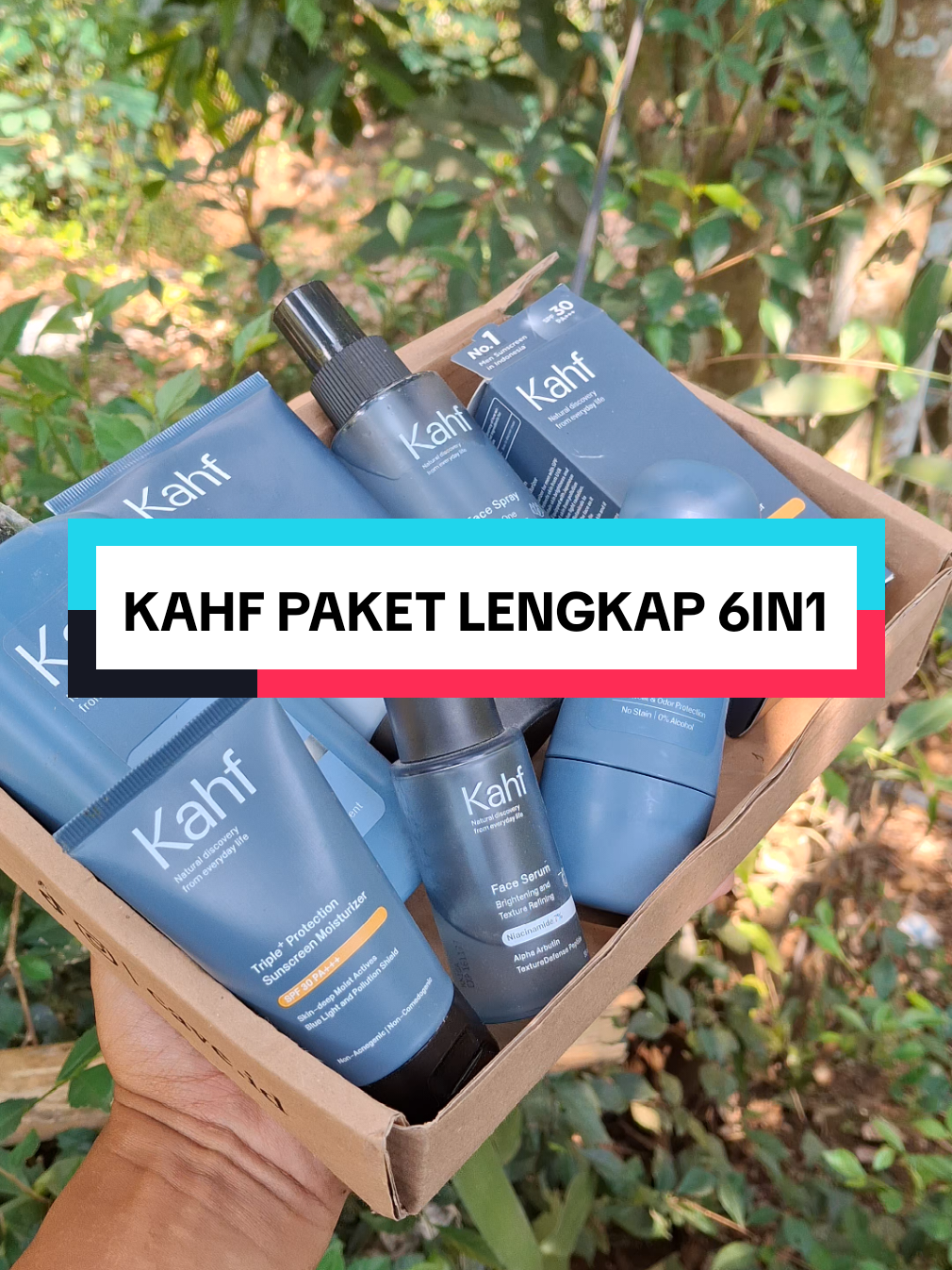 KAHF PAKET LENGKAP 6IN1  #kahf #kahffacewash #skincarecowok #kahfserum #kahfsunscreen 